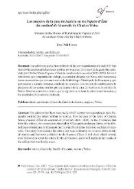 Las mujeres de la casa de Austria en los 'Papiers d'État du cardinal de Granvelle' de Charles Weiss