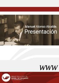 Manuel Alonso Alcalde. Presentación