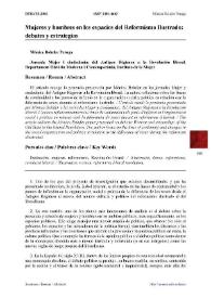 Mujeres y hombres en los espacios del Reformismo Ilustrado: debates y estrategias