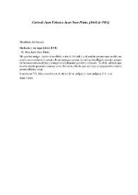Carta de Juan Valera a Justo Saro Prieto. [Abril de 1901]