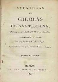 Aventuras de Gil Blas de Santillana. Tomo cuarto