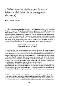 'Fahent camins duptosos per la mar' (Acerca del 'topos' de la navegación de amor)
