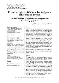 El caleidoscopio de Sófocles: sobre Antígona y la filosofía del derecho
