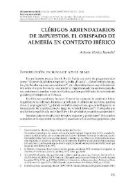 Clérigos arrendatarios de impuestos. El obispado de Almería en contexto ibérico 