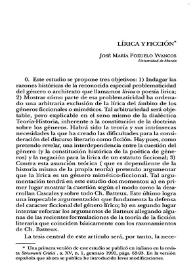 Lírica y ficción