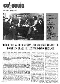 Cinco poetas de distintas promociones tratan de poner en claro el confusionismo reinante