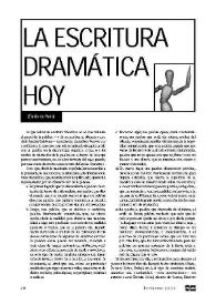 La escritura dramática hoy 