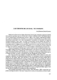 Los tiempos de lo real. P.P. Pasolini