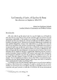 La Granada, el León, el Águila y la Rosa (las relaciones con Inglaterra 1496-1525)