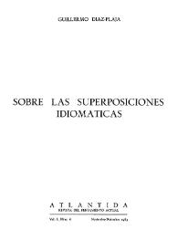 Sobre las superposiciones idiomáticas