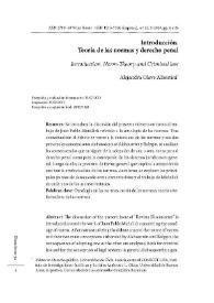 Introducción. Teoría de las normas y derecho penal