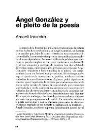 Ángel González y el pleito de la poesía 
