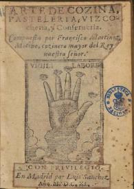 Arte de cozina, pasteleria, vizcocheria, y conserueria