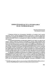 Condición radical de la 'ficcionalidad' en el universo humano 