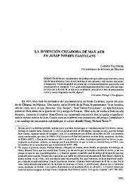 La invención creadora de Max Aub en 'Jusep Torres Campalans' 