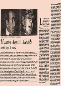 Manuel Alonso Alcalde. Medio siglo de poesía