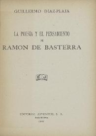 La poesía y el pensamiento de Ramón de Basterra