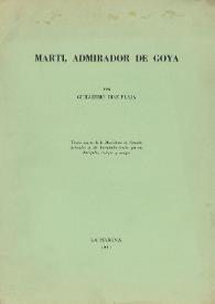 Martí, admirador de Goya