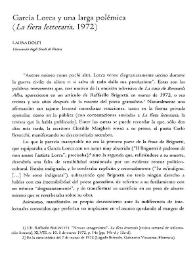García Lorca y una larga polémica ('La fiera letteraria', 1972)
