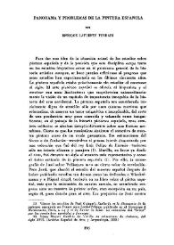 Panorama y problemas de la pintura española 