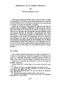 Salamanca, en la América española 