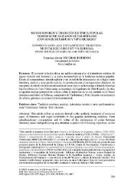 Signos sonoros y tradición escénica popular. Versos musicalizados de Valderrama (con sones de Sabicas y Niño Ricardo)