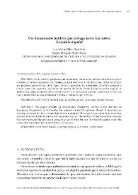 Un documento inédito que achega nova luz sobre 'La piedra angular'
