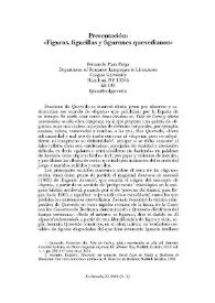 Presentación: 'Figuras, figurillas y figurones quevedianos'  