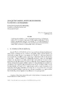 Joaquín Varela, historiador del constitucionalismo
