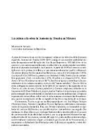 La crítica a la obra de Antonio de Trueba en México