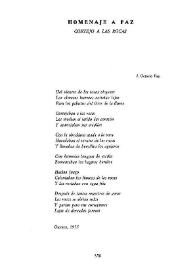 Homenaje a Paz. Cortejo a las rocas 