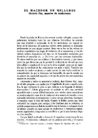 El hacedor de milagros. Octavio Paz, maestro de traductores