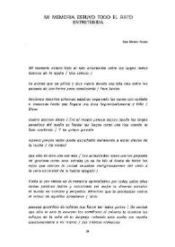 Mi memoria estuvo todo el rato entretenida