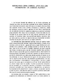 Notas para otra crítica: ¿Por qué los 'monstruos' de Dámaso Alonso?