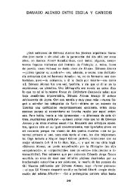Dámaso Alonso entre Escila y Caribdis