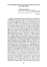 Las palabras del poeta en los niveles-eco, en sus mentiras