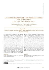 Las cortes leonesas de 1188: primeras Cortes parlamentarias. León, 'cuna del parlamentarismo' 
