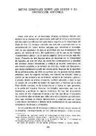 Notas generales sobre los godos y su proyección histórica