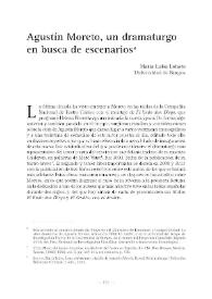 Agustín Moreto, un dramaturgo en busca de escenarios