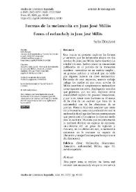 Formas de la melancolía en Juan José Millás 