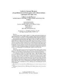 Ludovico Antonio Muratori y la problemática del buen gusto en la cultura italiana a principios del siglo XVIII 