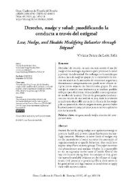 Derecho, 'nudge' y salud: ¿modificando la conducta a través del estigma? 