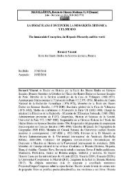 Presentación al Dossier: 'La Inmaculada Concepción, la Monarquía Hispánica y el mundo' 