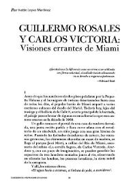 Guillermo Rosales y Carlos Victoria: visiones errantes de Miami