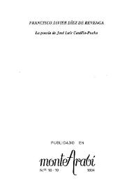 La poesía de José Luis Castillo-Puche