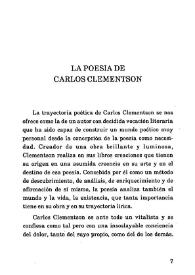 La poesía de Carlos Clementson