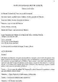 El día que Monalisa dejó de sonreir: drama en tres actos