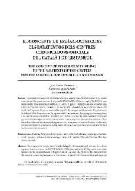 El concepte de 'estàndard' segons els paratextos dels centres codificadors oficials del català i de l’espanyol  