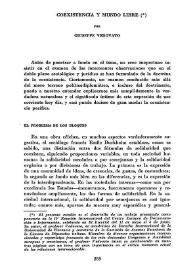 Coexistencia y mundo libre 
