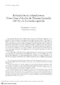 Refundición de refundiciones: 'Dom César d'Avalos' de Thomas Corneille (1674) y la Comedia española 